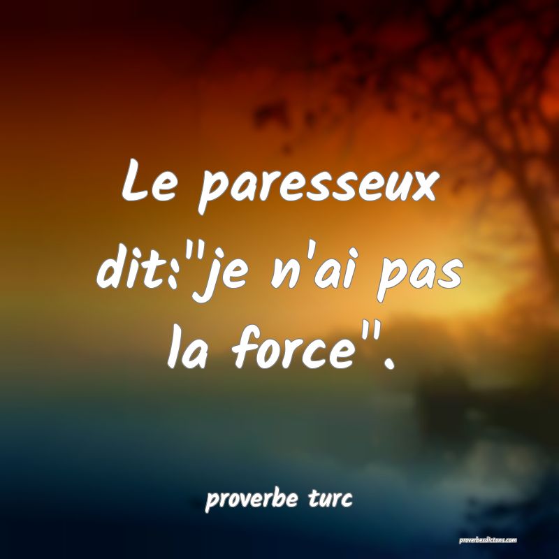 Le paresseux dit:
