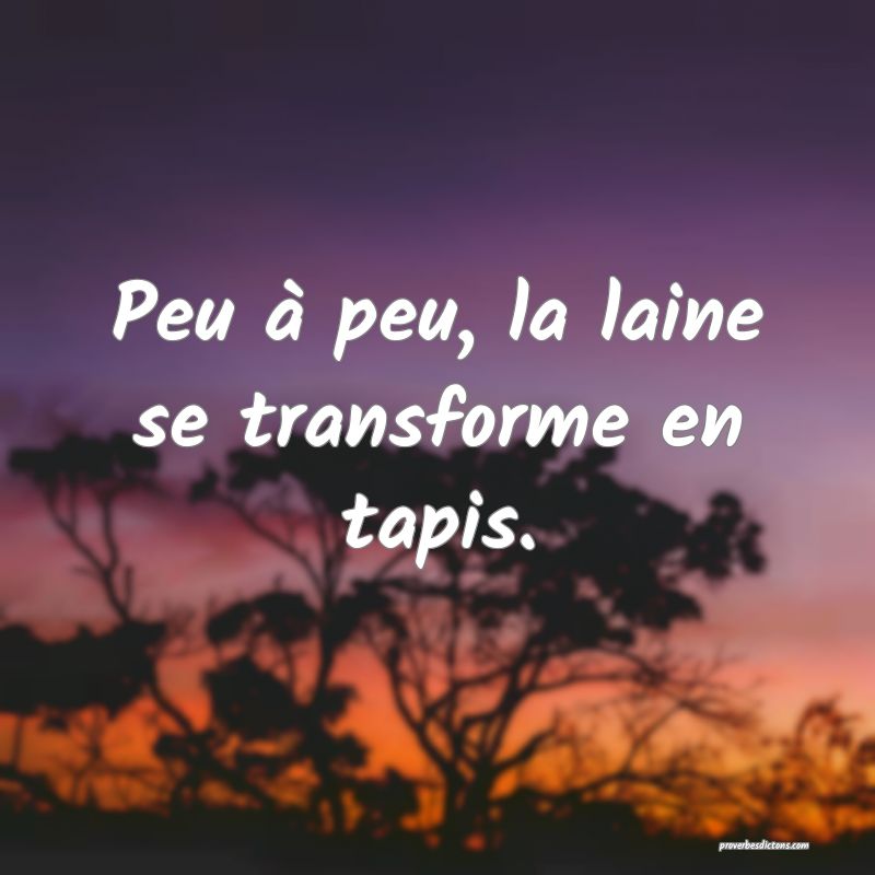 Peu à peu, la laine se transforme en tapis.