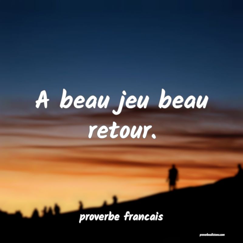 A beau jeu beau retour.