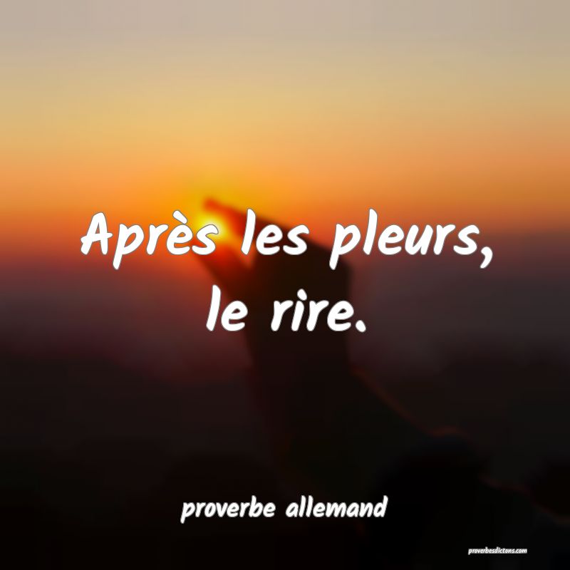 Après les pleurs, le rire.