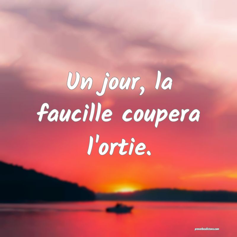Un jour, la faucille coupera l'ortie.