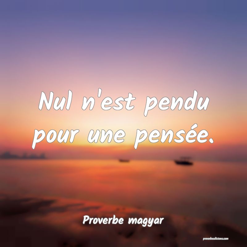 Nul n'est pendu pour une pensée.